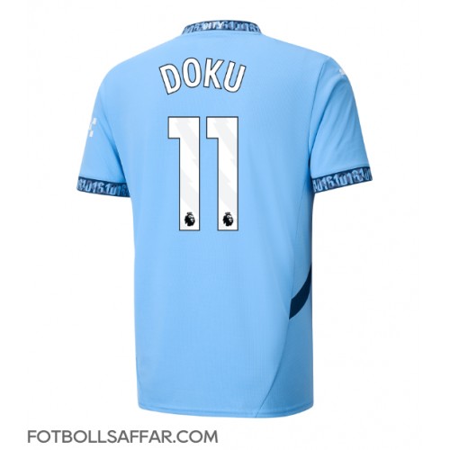 Manchester City Jeremy Doku #11 Hemmatröja 2024-25 Kortärmad